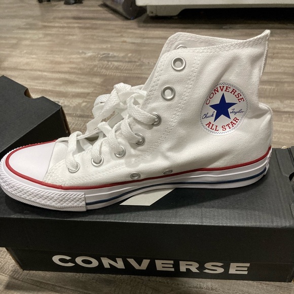Brand new Authentic white high top converse
